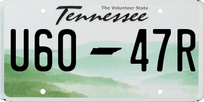 TN license plate U6047R