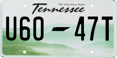 TN license plate U6047T