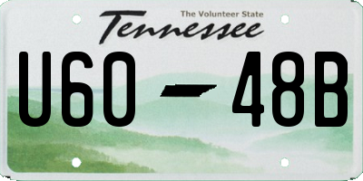 TN license plate U6048B
