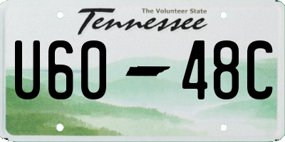 TN license plate U6048C