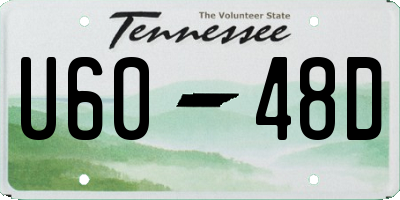 TN license plate U6048D