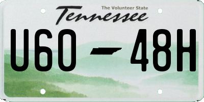 TN license plate U6048H