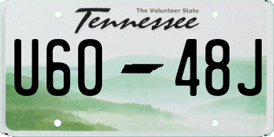 TN license plate U6048J