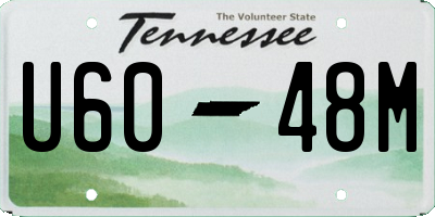 TN license plate U6048M