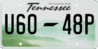 TN license plate U6048P