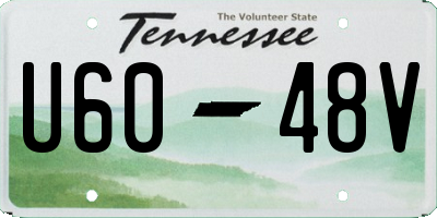 TN license plate U6048V