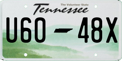 TN license plate U6048X