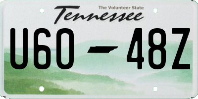 TN license plate U6048Z