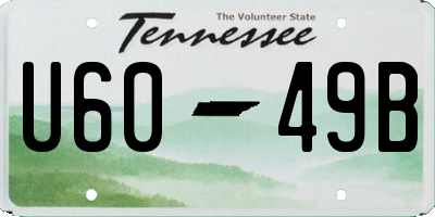 TN license plate U6049B