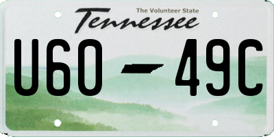 TN license plate U6049C