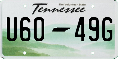 TN license plate U6049G