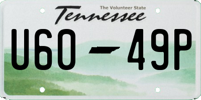 TN license plate U6049P