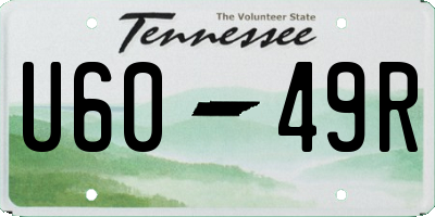 TN license plate U6049R