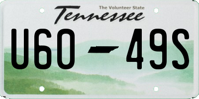 TN license plate U6049S