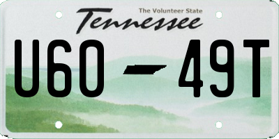 TN license plate U6049T