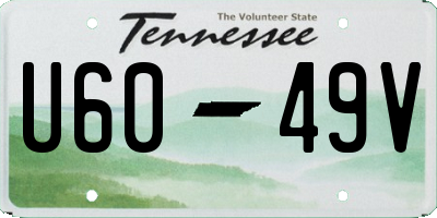 TN license plate U6049V