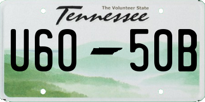 TN license plate U6050B
