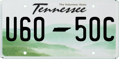 TN license plate U6050C