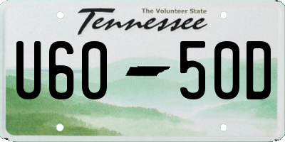 TN license plate U6050D