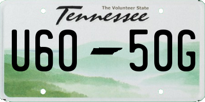 TN license plate U6050G