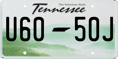 TN license plate U6050J