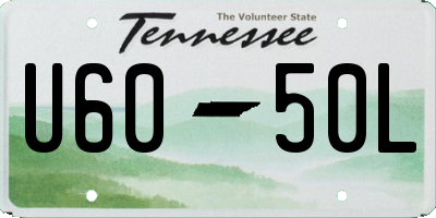 TN license plate U6050L