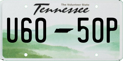 TN license plate U6050P