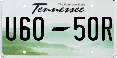 TN license plate U6050R