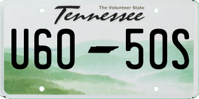 TN license plate U6050S