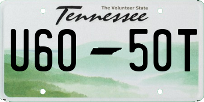TN license plate U6050T