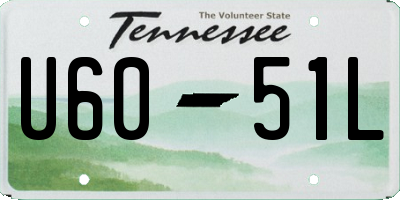 TN license plate U6051L