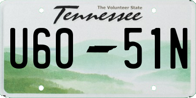 TN license plate U6051N