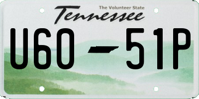 TN license plate U6051P