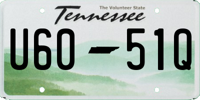 TN license plate U6051Q