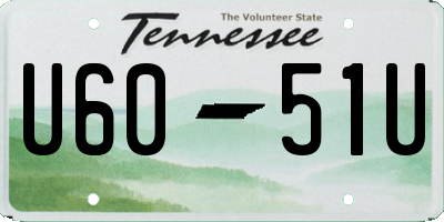 TN license plate U6051U