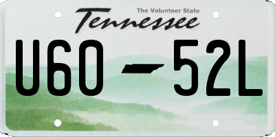 TN license plate U6052L