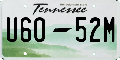 TN license plate U6052M