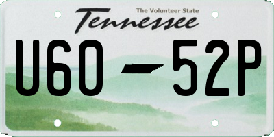 TN license plate U6052P