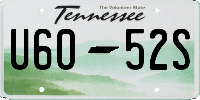 TN license plate U6052S