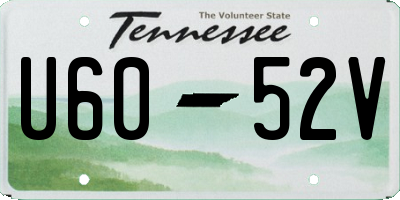 TN license plate U6052V