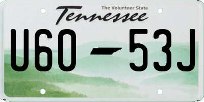 TN license plate U6053J