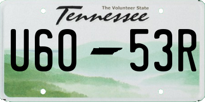 TN license plate U6053R