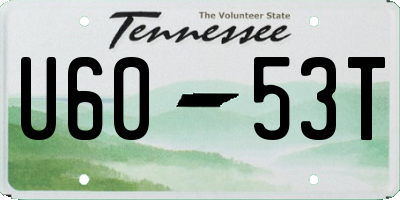 TN license plate U6053T