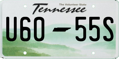 TN license plate U6055S