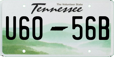 TN license plate U6056B
