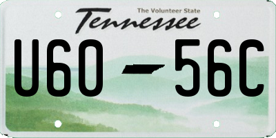TN license plate U6056C