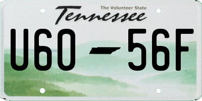 TN license plate U6056F
