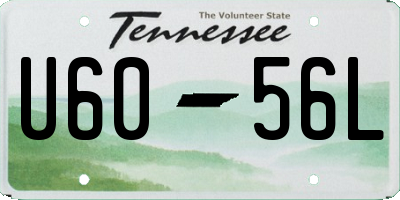 TN license plate U6056L