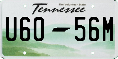 TN license plate U6056M