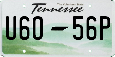 TN license plate U6056P